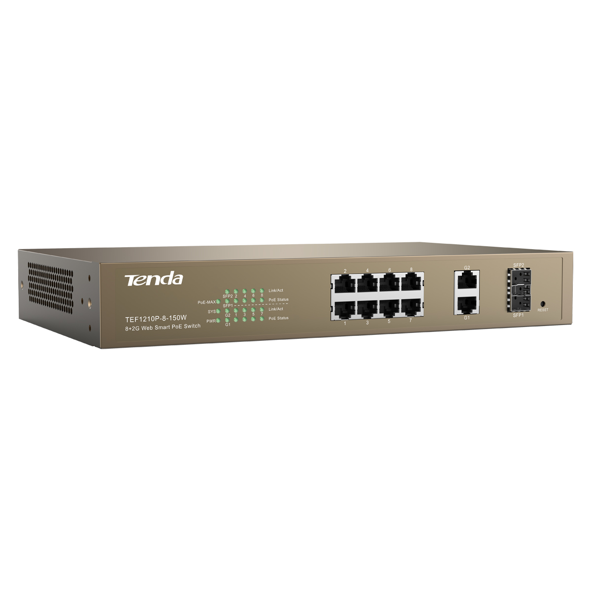 Tenda 8-Port PoE Switch TEF1210P-8-150W